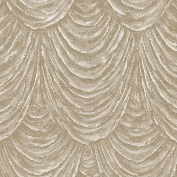 Elegant Beige Striped Embossed Wallpaper, Non-Adhesive - 113 sq ft - Walloro High End Wallcoverings & More