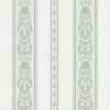 Elegant Deep Embossed Striped Wallpaper, Shiny Light Blue Damask 3D Textured Wallcovering, Traditional, Large 114 sq ft Roll, Accent Wall - Walloro High End Wallcoverings & More