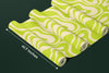 Wavy Retro Abstract Wallpaper, Green Mural, Oversized Custom Size Wall Art, Non-Woven, Non-Adhesive, Modern Wall Paper, Removable