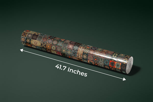 Colorful Vintage Mandala Wallpaper, Seamless Pattern Mural, Oversized Custom Size Wall Art, Non-Woven, Non-Adhesive, Modern Wall Paper, Removable