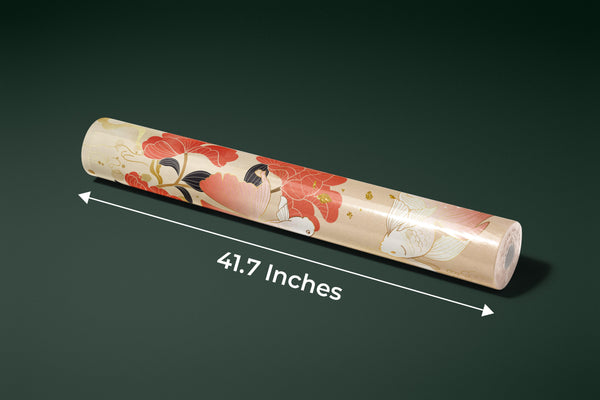 Chinese Goldfish Wallpaper, Luxury Gold Style Mural, Oversized Custom Size Wall Art, Non-Woven, Non-Adhesive, Modern Wall Paper, Removable