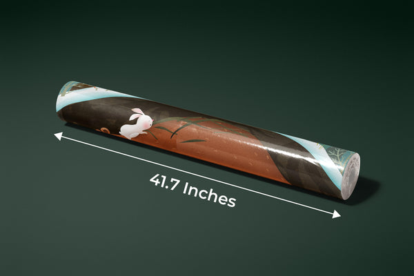 Bunnies and Bear Wallpaper, Sleeping in the Den Mural, Oversized Custom Size Wall Art, Non-Woven, Non-Adhesive, Modern Wall Paper, Removable