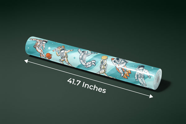 Sport Activities Wallpaper, Astronauts Mural, Oversized Custom Size Wall Art, Non-Woven, Non-Adhesive, Modern Wall Paper, Removable