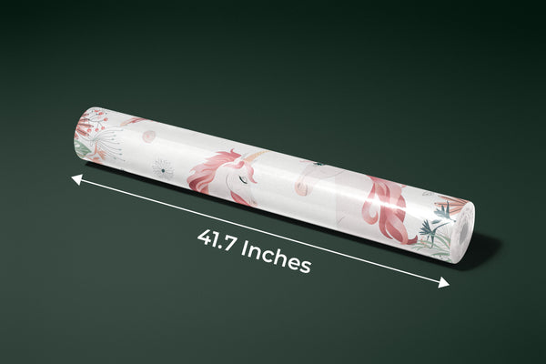 Cute Unicorns Wallpaper, Floral Mural, Oversized Custom Size Wall Art, Non-Woven, Non-Adhesive, Modern Wall Paper, Removable