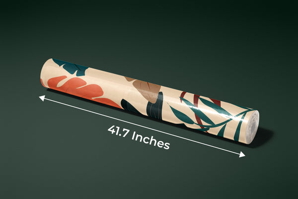 Natural Plants Wallpaper, Beige Background Mural, Oversized Custom Size Wall Art, Non-Woven, Non-Adhesive, Modern Wall Paper, Removable