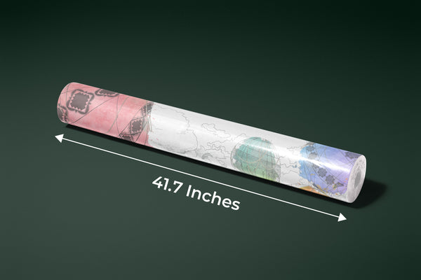 Colorful Air Balloons Wallpaper, White Background Mural, Oversized Custom Size Wall Art, Non-Woven, Non-Adhesive, Modern Wall Paper, Removable