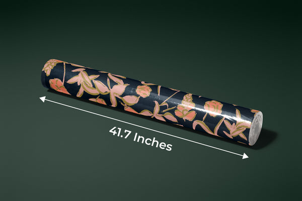 Colorful Floral Wallpaper, Seamless Pattern Mural, Oversized Custom Size Wall Art, Non-Woven, Non-Adhesive, Modern Wall Paper, Removable