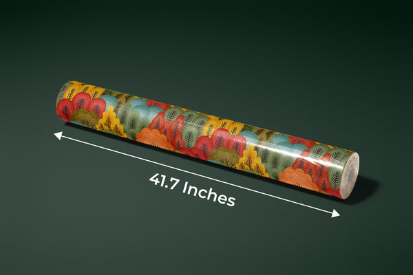 Autumn Forest, Trees Wallpaper, Seamless Pattern Mural, Oversized Custom Size Wall Art, Non-Woven, Non-Adhesive, Modern Wall Paper, Removable