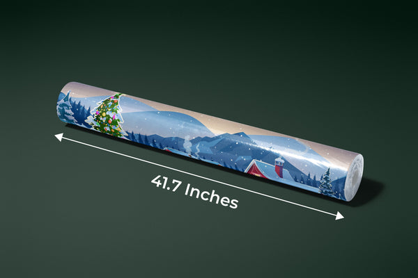 Christmas, Santa Wallpaper, Winter Landscape Mural, Oversized Custom Size Wall Art, Non-Woven, Non-Adhesive, Modern Wall Paper, Removable
