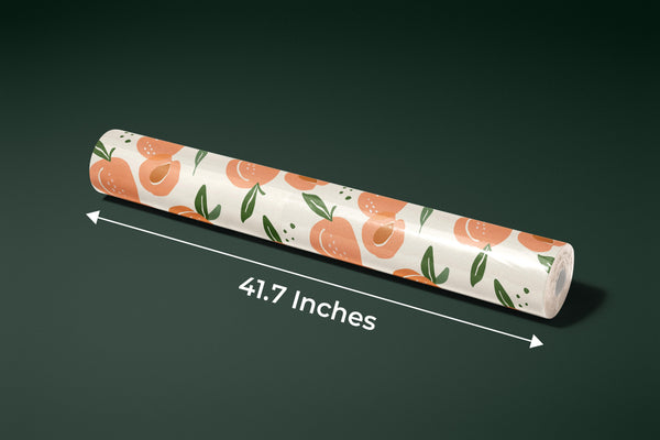 Peaches Wallpaper, Seamless Pattern Mural, Oversized Custom Size Wall Art, Non-Woven, Non-Adhesive, Modern Wall Paper, Removable