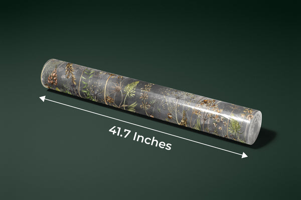 Dried Flowers Wallpaper, Grey Background Mural, Oversized Custom Size Wall Art, Non-Woven, Non-Adhesive, Modern Wall Paper, Removable