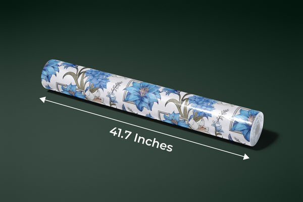 Artful Floral, Borders Wallpaper, Seamless Pattern Mural, Oversized Custom Size Wall Art, Non-Woven, Non-Adhesive, Modern Wall Paper, Removable