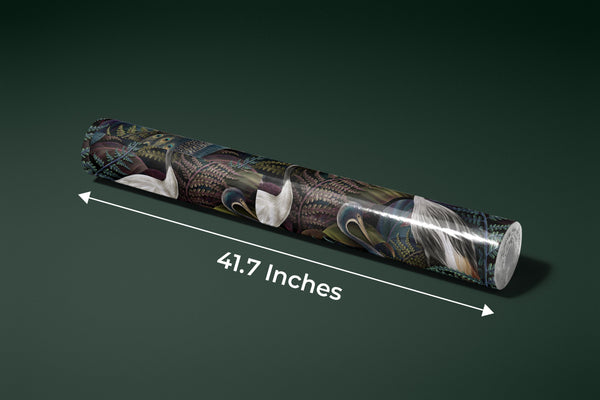 Royal Birds Wallpaper, Tropical Seamless Background Mural, Oversized Custom Size Wall Art, Non-Woven, Non-Adhesive, Modern Wall Paper, Removable