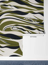 Retro Striped Wallpaper, Seamless Pattern Mural, Oversized Custom Size Wall Art, Non-Woven, Non-Adhesive, Modern Wall Paper, Removable
