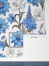 Artful Floral, Borders Wallpaper, Seamless Pattern Mural, Oversized Custom Size Wall Art, Non-Woven, Non-Adhesive, Modern Wall Paper, Removable