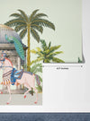 Traditional Mughal Garden Wallpaper, Peacock, Horses Mural, Oversized Custom Size Wall Art, Non-Woven, Non-Adhesive, Modern Wall Paper, Removable
