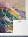 Beautiful Sunset Over Ocean Wallpaper, Oil Painting Mural, Oversized Custom Size Wall Art, Non-Woven, Non-Adhesive, Modern Wall Paper, Removable