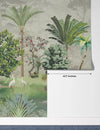 Palm Trees Tropical Wallpaper, Mughal Garden Wall Mural, Oversized Custom Size Wall Art, Non-Woven, Non-Adhesive, Modern Wall Paper, Removable