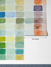Watercolor Paint Shades Wallpaper, Filled Grid Mural, Oversized Custom Size Wall Art, Non-Woven, Non-Adhesive, Modern Wall Paper, Removable