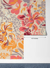 Floral Red and Yellow Wallpaper, Seamless Pattern Mural, Oversized Custom Size Wall Art, Non-Woven, Non-Adhesive, Modern Wall Paper, Removable