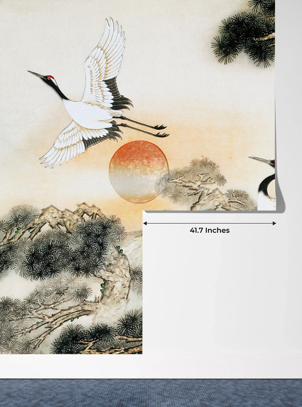 Old Painting China Style Wallpaper, Birds Mural, Oversized Custom Size Wall Art, Non-Woven, Non-Adhesive, Modern Wall Paper, Removable