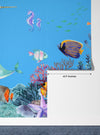 Underwater Wallpaper, Sea Animals Mural, Oversized Custom Size Wall Art, Non-Woven, Non-Adhesive, Modern Wall Paper, Removable