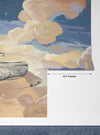 Whale in the Sky Wallpaper, Starry Night Mural, Oversized Custom Size Wall Art, Non-Woven, Non-Adhesive, Modern Wall Paper, Removable