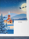 Christmas Wallpaper, Winter Landscape Mural, Oversized Custom Size Wall Art, Non-Woven, Non-Adhesive, Modern Wall Paper, Removable