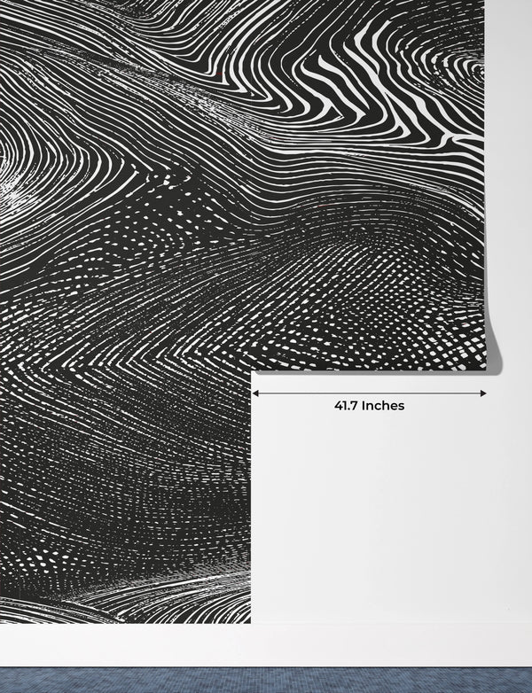 Black Overlay Monochrome Wallpaper, Grungy Texture Mural, Oversized Custom Size Wall Art, Non-Woven, Non-Adhesive, Modern Wall Paper, Removable
