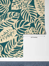 Beige Leaves Wallpaper, Seamless Pattern Mural, Oversized Custom Size Wall Art, Non-Woven, Non-Adhesive, Modern Wall Paper, Removable
