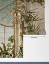 Greenhouse with a Column Wallpaper, Plants Mural, Oversized Custom Size Wall Art, Non-Woven, Non-Adhesive, Modern Wall Paper, Removable