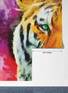 Tiger Wallpaper, Oil Painting Mural, Oversized Custom Size Wall Art, Non-Woven, Non-Adhesive, Modern Wall Paper, Removable