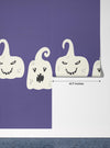 Ghosts, Purple Background Wallpaper, Seamless Pattern Mural, Oversized Custom Size Wall Art, Non-Woven, Non-Adhesive, Modern Wall Paper, Removable