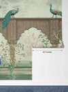 Traditional Mughal Garden Wallpaper, Peacock, Brown Arch Mural, Oversized Custom Size Wall Art, Non-Woven, Non-Adhesive, Modern Wall Paper, Removable