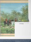 Men Ride Horses on the Field, Dogs Wallpaper, Composition Mural, Oversized Custom Size Wall Art, Non-Woven, Non-Adhesive, Modern Wall Paper, Removable