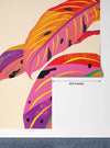 Tropical Plant Wallpaper, Colorful Leaves Mural, Oversized Custom Size Wall Art, Non-Woven, Non-Adhesive, Modern Wall Paper, Removable