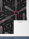Digitally Design Wallpaper, Abstract Geometric Mural, Oversized Custom Size Wall Art, Non-Woven, Non-Adhesive, Modern Wall Paper, Removable