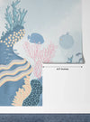Under the Sea Wallpaper, Sea Animals Mural, Oversized Custom Size Wall Art, Non-Woven, Non-Adhesive, Modern Wall Paper, Removable