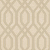Geometric Wallpaper, 3D Embossed Modern Flocked Wallcovering, Beige, Silver Fabric Touch Contemporary Washable, Extra Large 177 sq ft Roll - Walloro High End Wallcoverings & More
