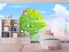 Green Hill Wallpaper, Sheep Mural, Oversized Custom Size Wall Art, Non-Woven, Non-Adhesive, Modern Wall Paper, Removable