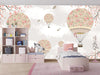 Kids Balloons Wallpaper, Tree Branches Mural, Oversized Custom Size Wall Art, Non-Woven, Non-Adhesive, Modern Wall Paper, Removable