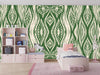 Ikat Aztech Style Wallpaper, Seamless Pattern Mural, Oversized Custom Size Wall Art, Non-Woven, Non-Adhesive, Modern Wall Paper, Removable