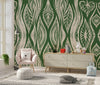 Ikat Aztech Style Wallpaper, Seamless Pattern Mural, Oversized Custom Size Wall Art, Non-Woven, Non-Adhesive, Modern Wall Paper, Removable