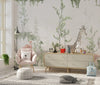 Cute Animals Wallpaper, Tropics Mural, Oversized Custom Size Wall Art, Non-Woven, Non-Adhesive, Modern Wall Paper, Removable