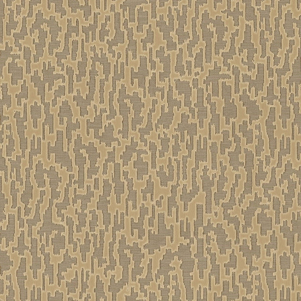 Glam Solid Color Wallpaper, Brown Rich Embossed Abstract Metallic Accents, Shimmering Design - Walloro High End Wallcoverings & More