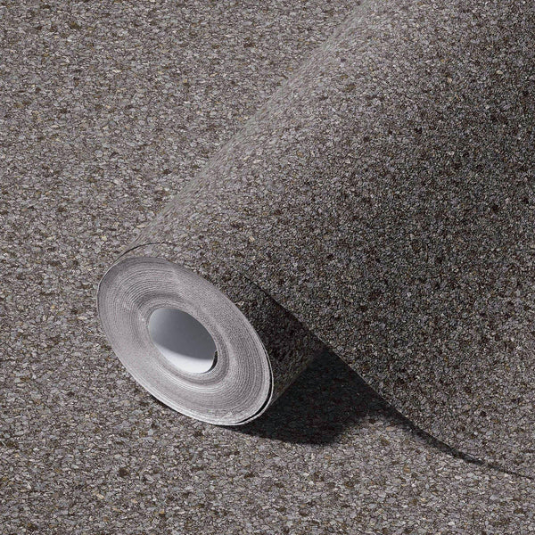 Granite Design 3D Embossed Wallpaper, Dark Neutral Color Realistic Sandstone Texture Wallcovering, Home and Commercial Use - Walloro High End Wallcoverings & More