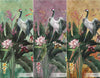 Green Jungle Birds Wallpaper, Nature Forest Tropical Theme Wall Mural, Extra Large Customizable, Non-Adhesive, Removable Wall Paper, Leaves Flower - Walloro High End Wallcoverings & More