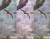 Green Modern Luxury Tropical Wallpaper, Swan, Non-Woven Custom Wall Mural, Non-Adhesive, Washable, Decorative, Removable, Home Decor Wall Art - Walloro High End Wallcoverings & More