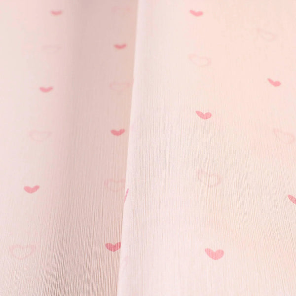Hearts Girls' Room Textured Wallpaper, Light Pink , Girls Bedroom Wallpaper, Nursery Wallpaper, 114 sq ft, Kids Bathroom Wallpaper, Washable - Walloro High End Wallcoverings & More