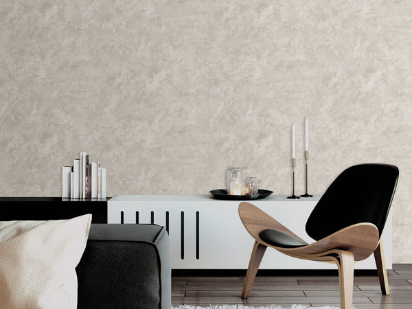 Ivory Timeless Distressed 3D Embossed Wallpaper, Stylish Metallic Neutral Colors Wallcovering - Walloro High End Wallcoverings & More